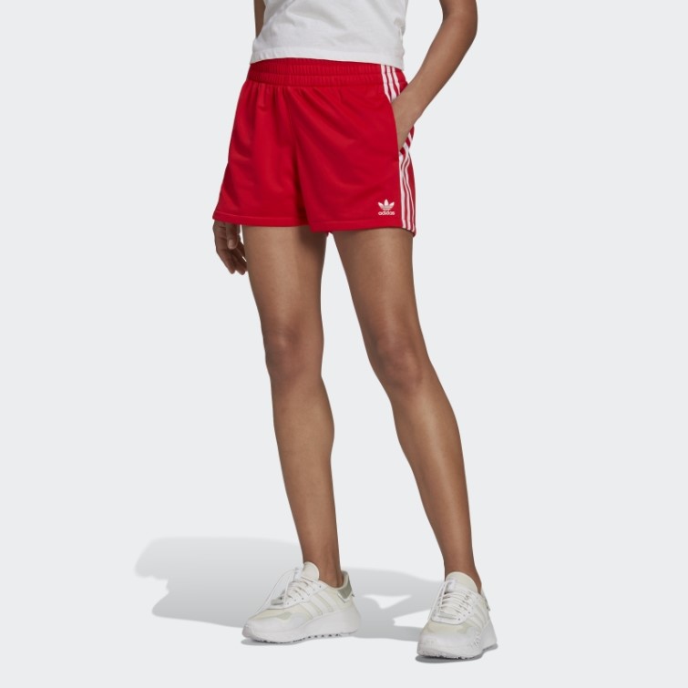 Adidas Short 3 Bandes Rouge