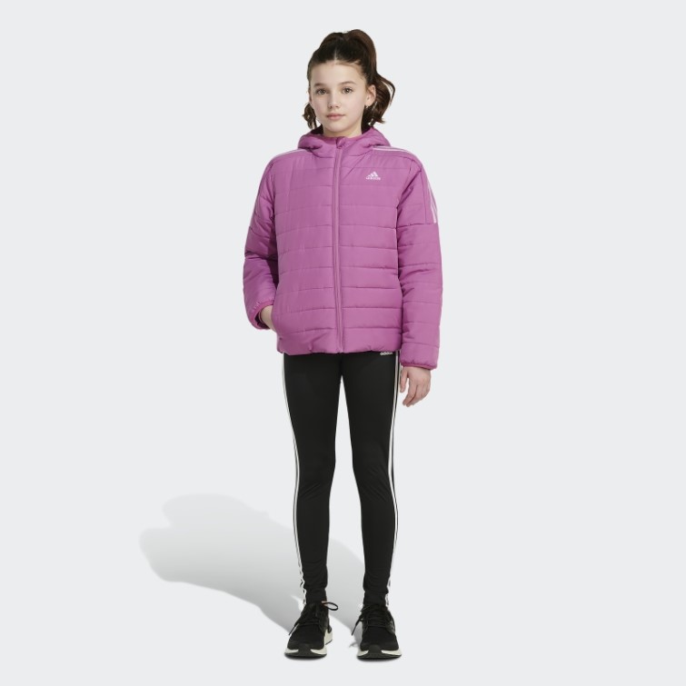 Doudoune Confortable à 3 Bandes Lilas Adidas