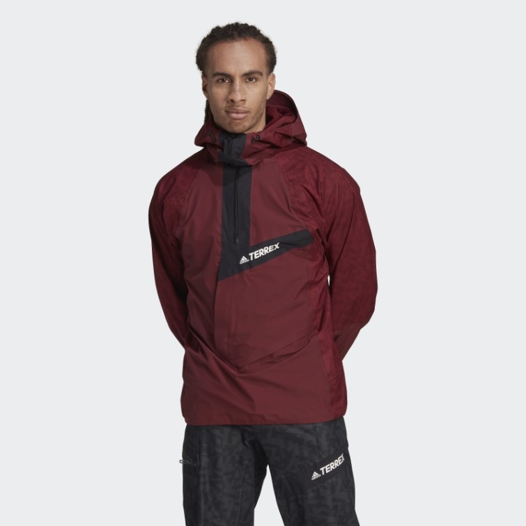 Adidas Terrex Techrock Rain.rdy Anorak Rouge Chaud