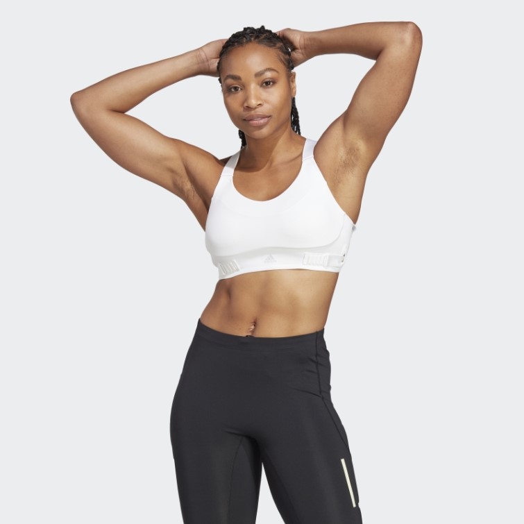 Soutien-gorge à Maintien élevé Adidas Fastimpact Luxe Run Blanc