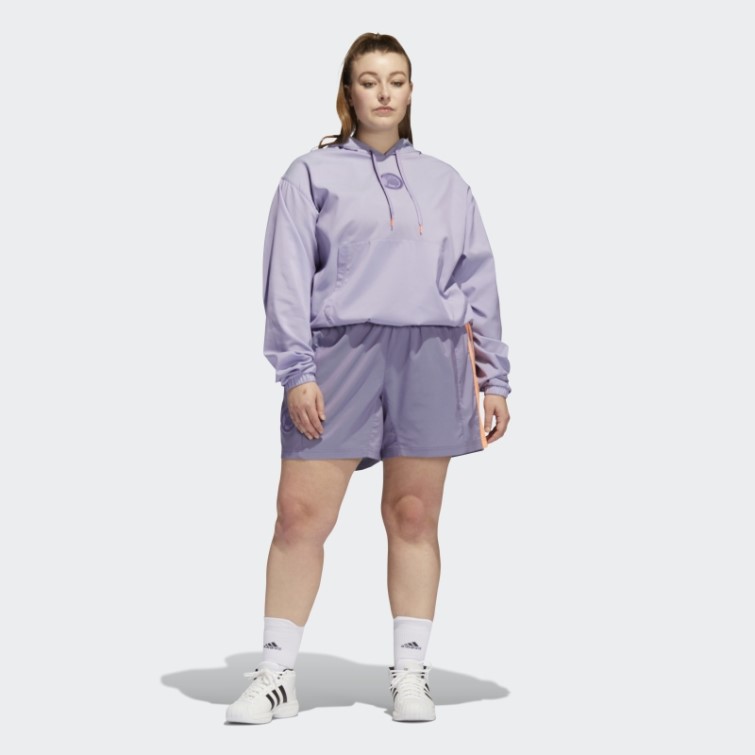 Hoop York City épinglé Short (taille Plus) Tech Violet Adidas