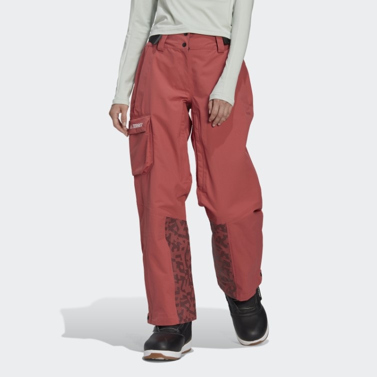Pantalon De Survêtement De Neige En Nylon Post-consommation Terrex 3l Rouge Adidas