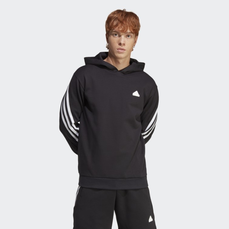 Adidas Future Icon 3-stripes Sweat à Capuche Noir