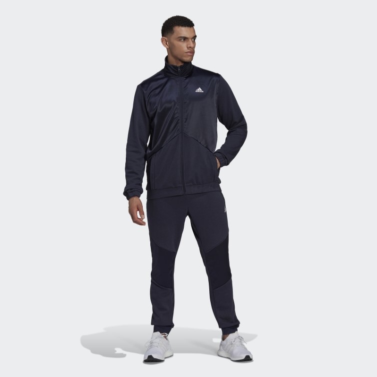 Adidas Survêtement En Tissu éponge Satiné Encre