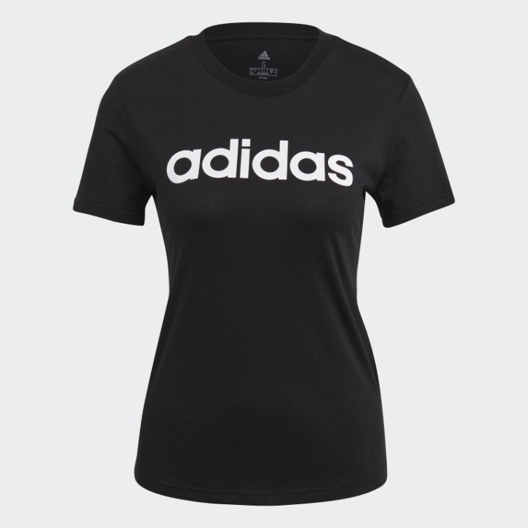 Tee Shirt Slim Logo Essentials Noir Adidas
