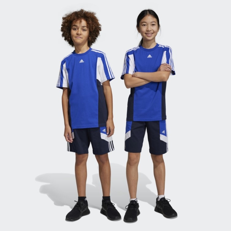 Encre Adidas Colorblock 3-stripes Short Coupe Classique