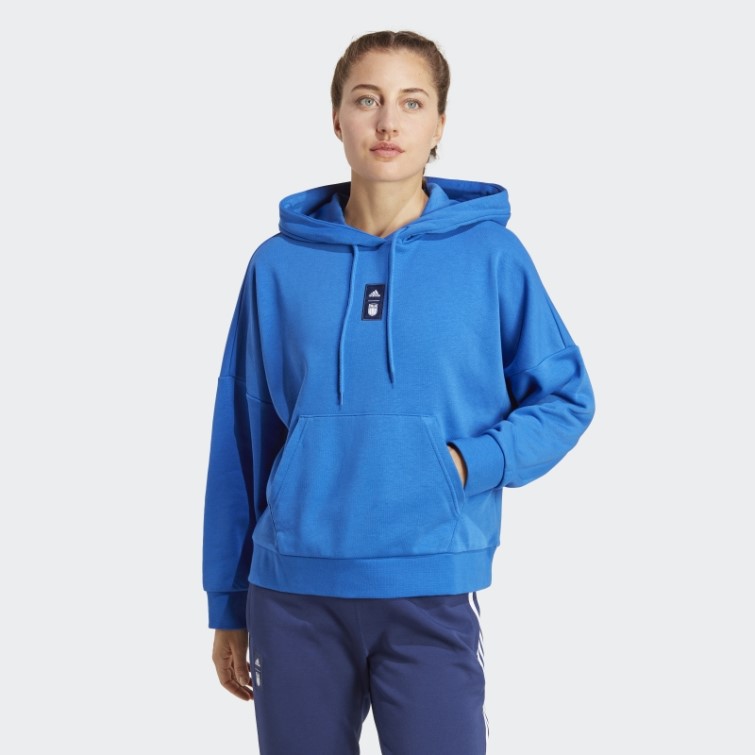 Sweat à Capuche Italie Adidas Bleu