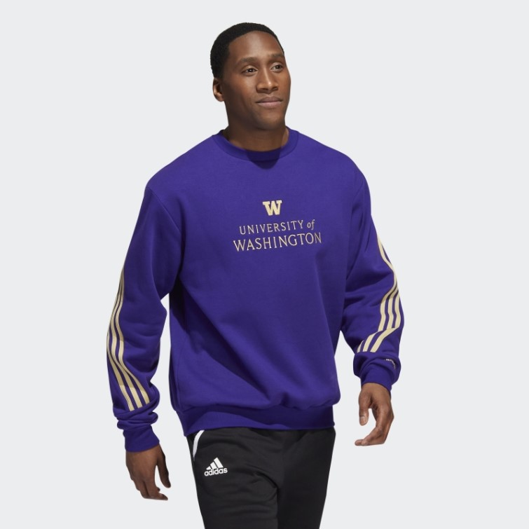 Sweat Ras Du Cou à 3 Bandes Adidas Violet Collège