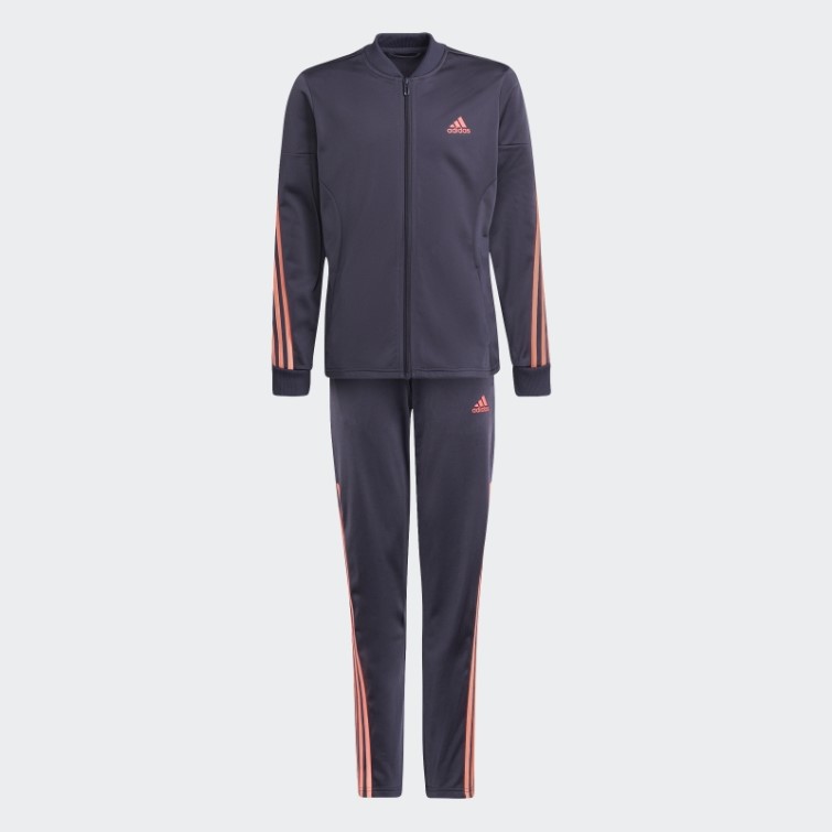 Survetement Polyester Aeroready 3 Bandes Bleu Marine Adidas