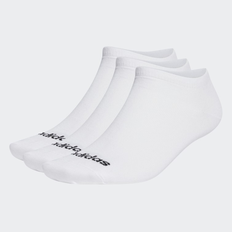 Chaussettes Basses Linéaires Fines 3 Paires Blanc Adidas