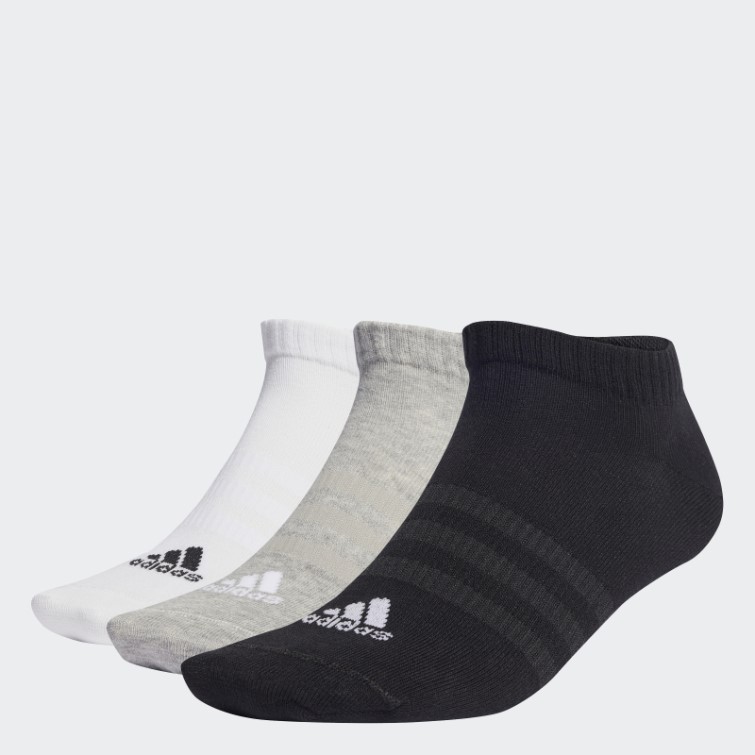 Adidas Chaussettes Basses Sportswear Fines Et Légères 3 Paires Gris Moyen