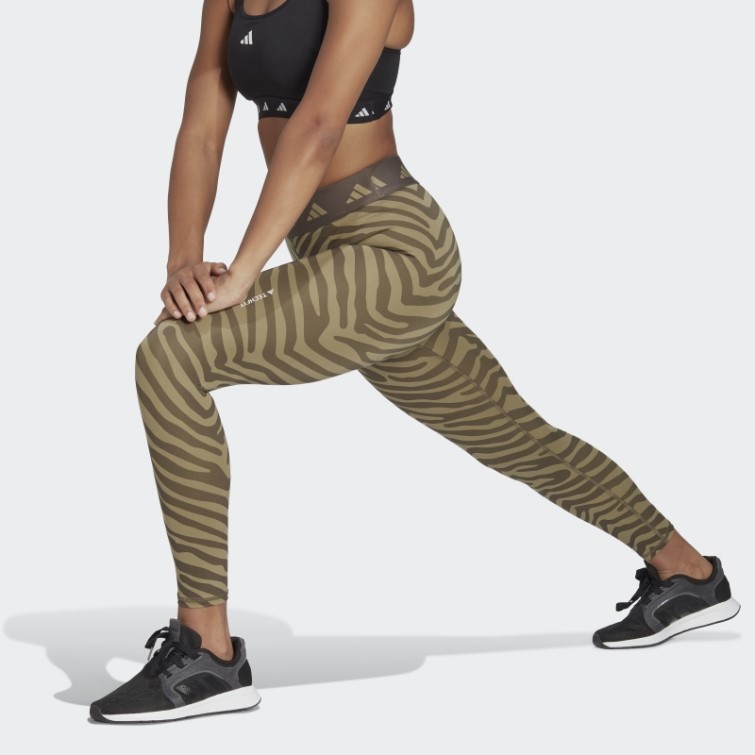Legging 7/8 Zèbre Hyperglam Techfit Taille Haute Adidas Multicolore