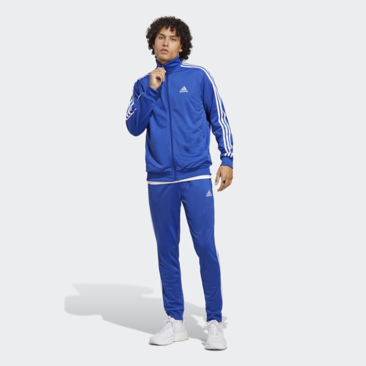 Survetement Adidas Basic 3-stripes Tricot Bleu
