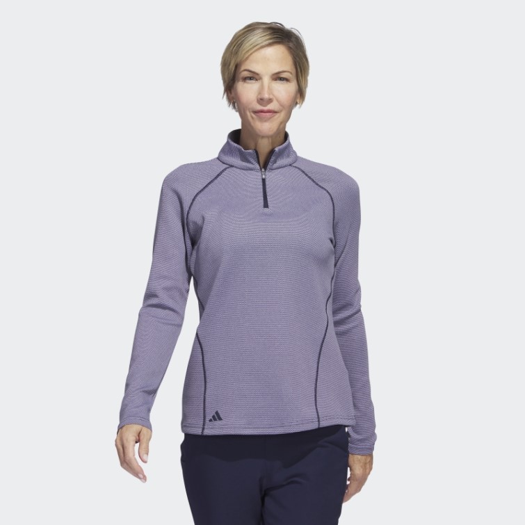 Adidas Bleu Marine 1/4-zip Golf Pull
