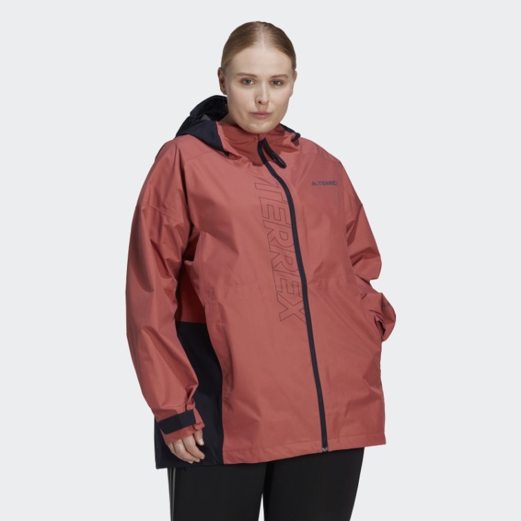 Veste De Pluie Terrex Gore-tex Paclite (taille Plus) Rouge Adidas