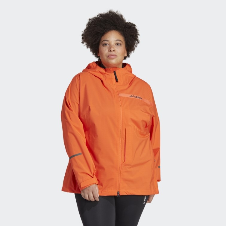 Veste De Pluie 2,5 Couches Terrex Multi Rain.rdy (grande Taille) Orange Adidas