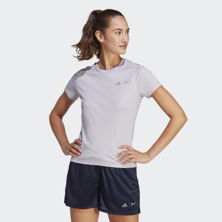 Adidas X Parley Running T-shirt Argent Aube Chaud