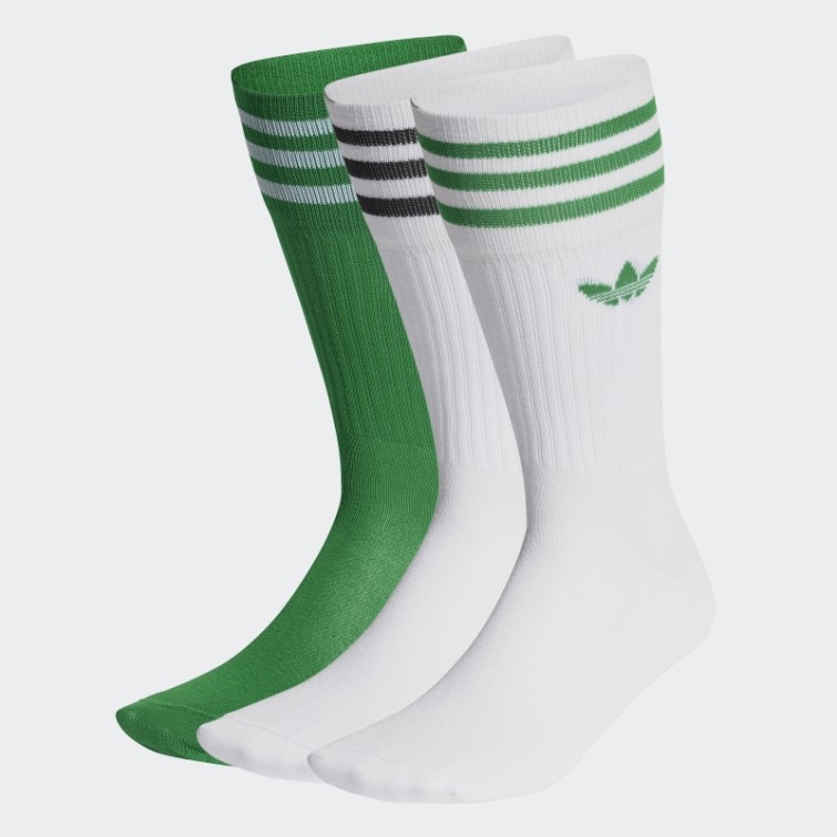 3 Paires De Chaussettes Adidas Crew Blanc Chaud