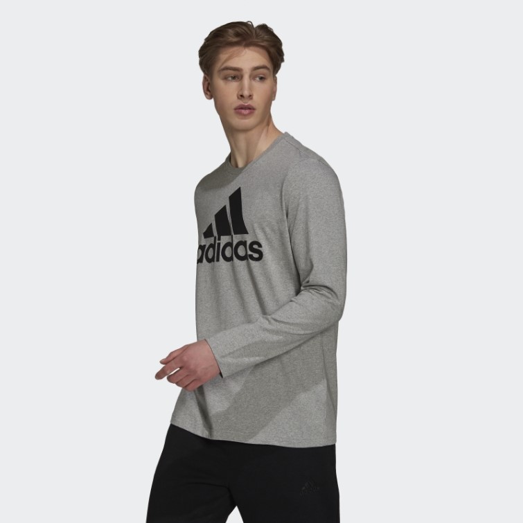T-shirt Manches Longues Essentials Gris Moyen Adidas