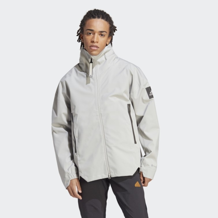 Adidas Myshelter Rain.rdy Veste Gris Métallisé