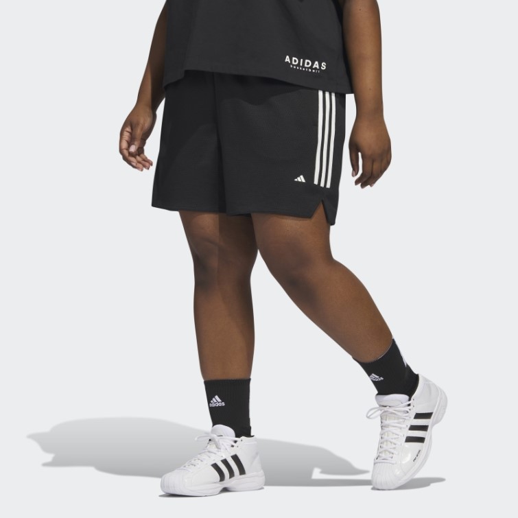 Short De Basket Select Noir à 3 Bandes (grande Taille) Adidas