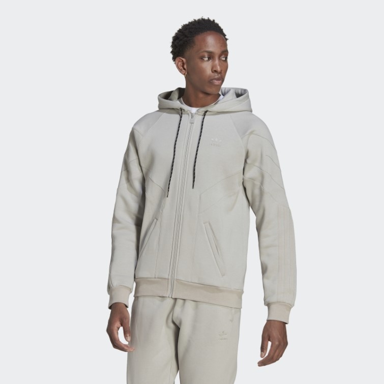 Adidas Rekive Sweat à Capuche Zippé Métal Gris Mode