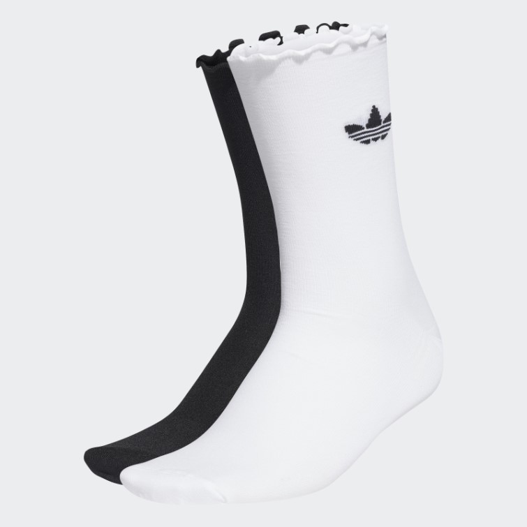 Adidas Socquettes Semi-transparentes à Volants 2 Paires Blanc