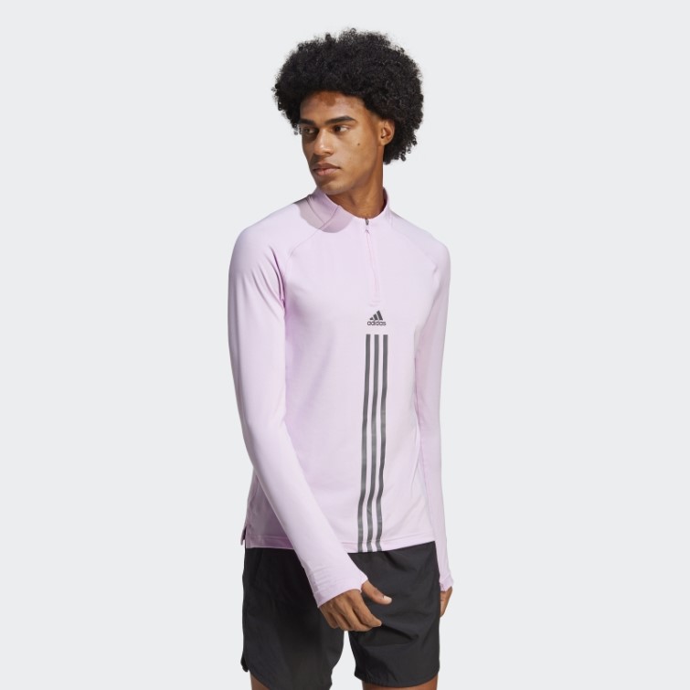 Adidas Alphastrength 1/4 Zip Manches Longues Lilas