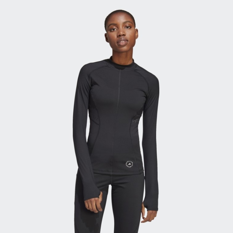 Adidas By Stella Mccartney Haut à Manches Longues True Purpose Haut à Manches Longues Noir Chaud