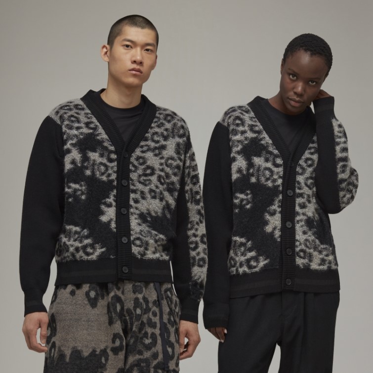 Adidas Y-3 Cardigan En Maille Léopard