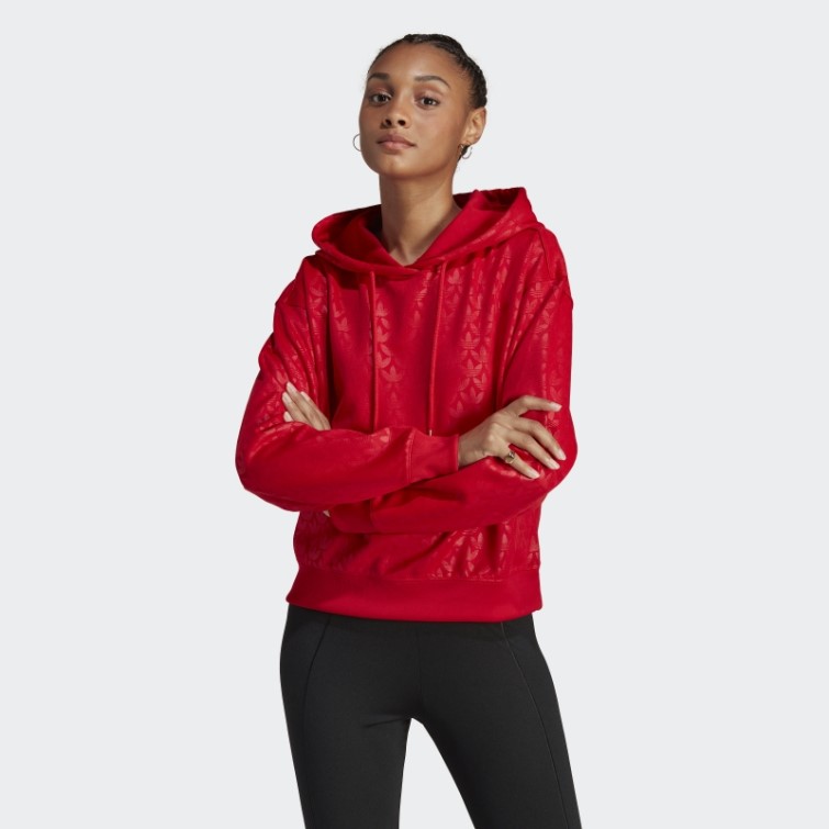 Adidas Sweat à Capuche Avec Logo écarlate