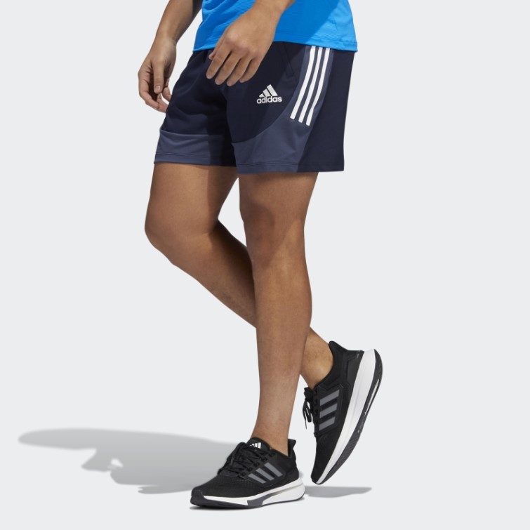 Short Slim Aeroready 3 Bandes Encre Adidas