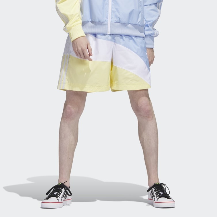 Short Adidas Swirl Tissé Bleu Aube