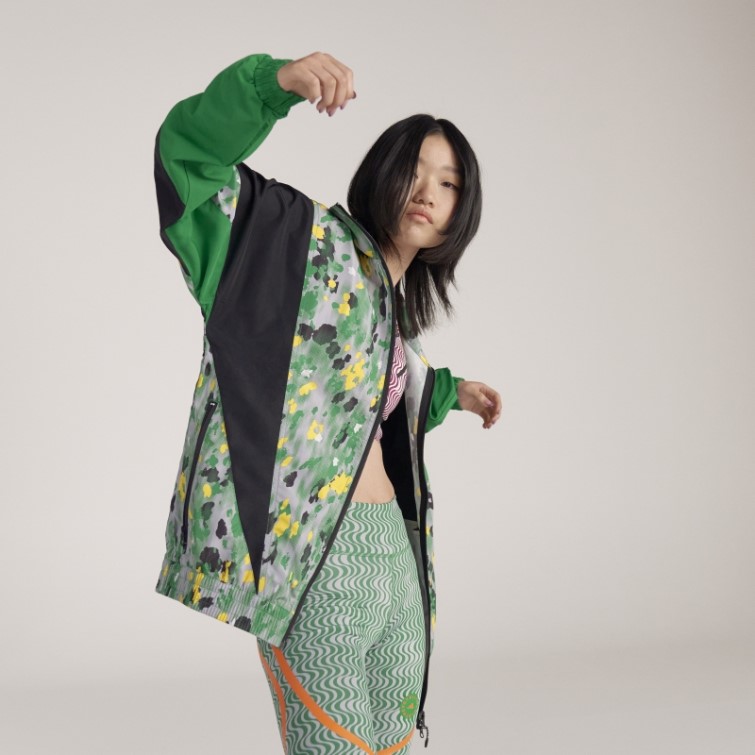 Adidas By Stella Mccartney Haut De Survêtement Tissé Imprimé Hot Onix