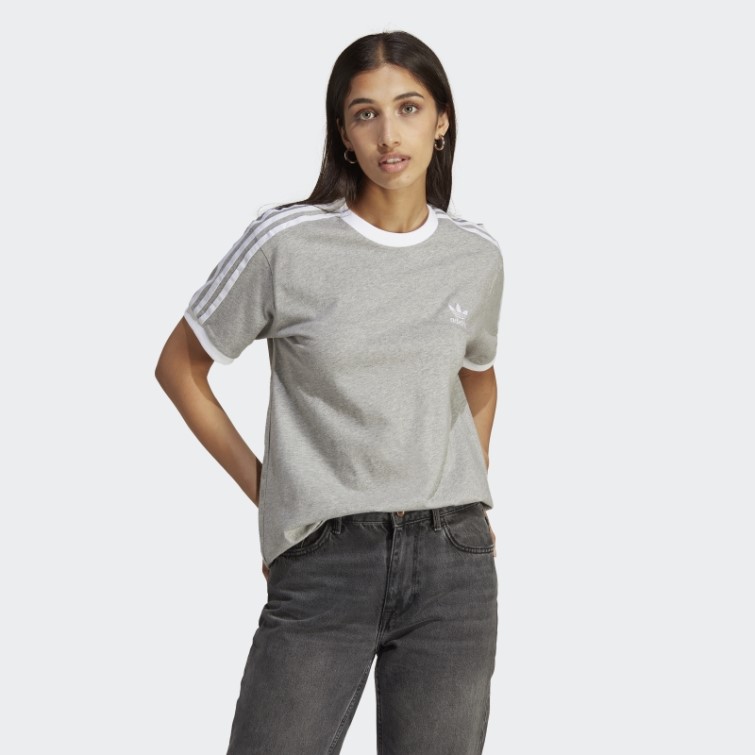 Adidas Adicolor Classics 3-stripes T-shirt Gris Moyen