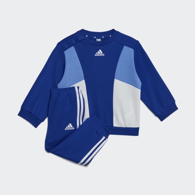 Pantalon De Jogging En Molleton Colorblock Bleu Adidas