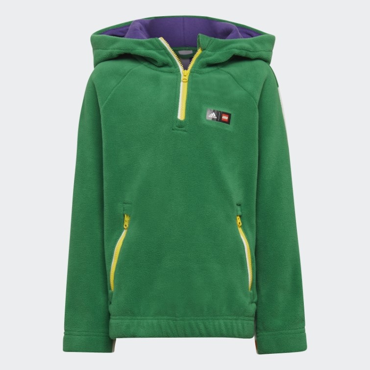 Adidas X Classic Lego Hiver Sweat à Capuche Polaire Vert Chaud