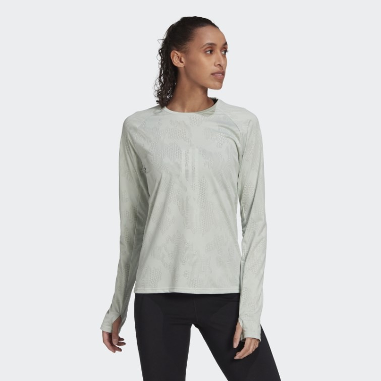 Made To Be Remade Running Manches Longues T-shirt Vert Adidas