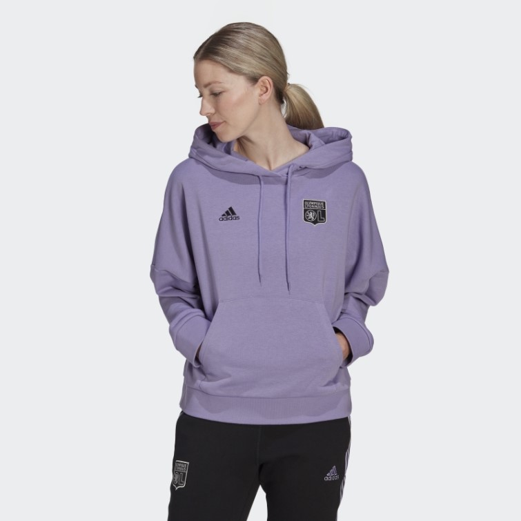 Sweat à Capuche Olympique Lyonnais Lilas Adidas