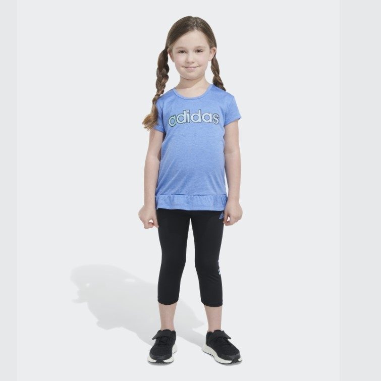 Ensemble Moulant Adidas Mel Tee Capri Bleu