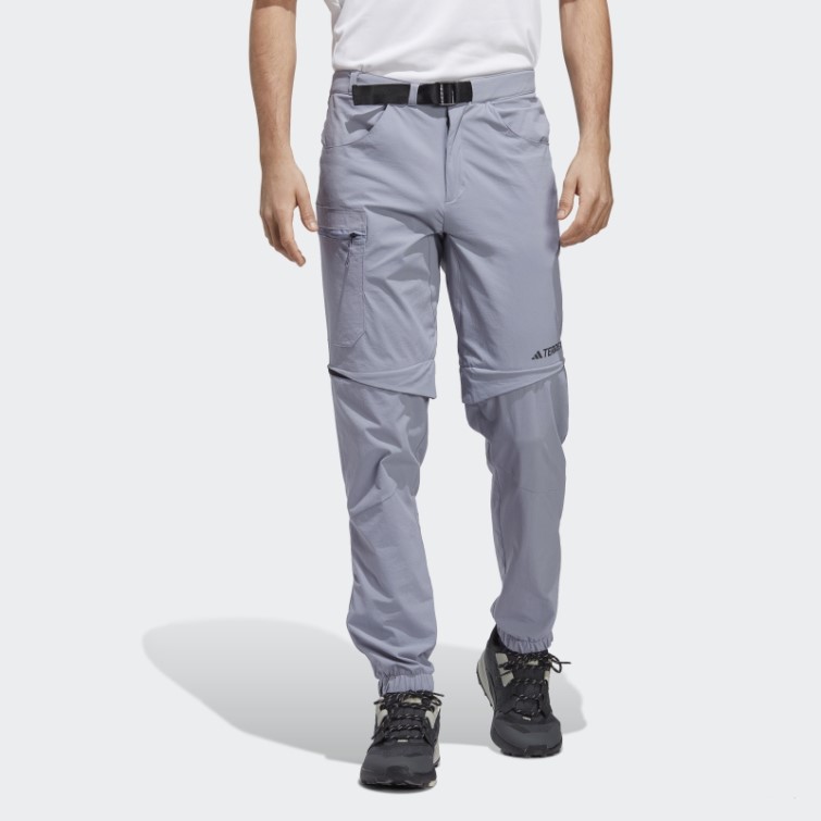 Adidas Terrex Utilitas Randonnée Zip-off Bas De Survêtement Argent Violet