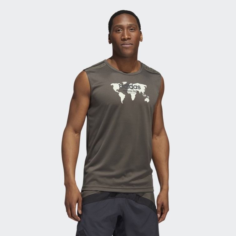 Débardeur Adidas World Wide Hoops Gris (non Genré)