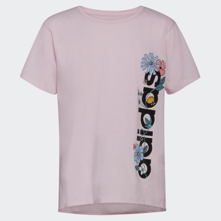 T-shirt Adidas Rose à Fente Longue (taille Allongée)