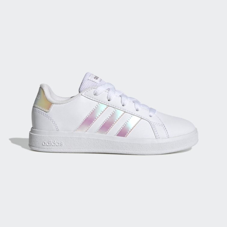 Adidas Grand Court Lifestyle Lace Chaussures De Tennis Blanc