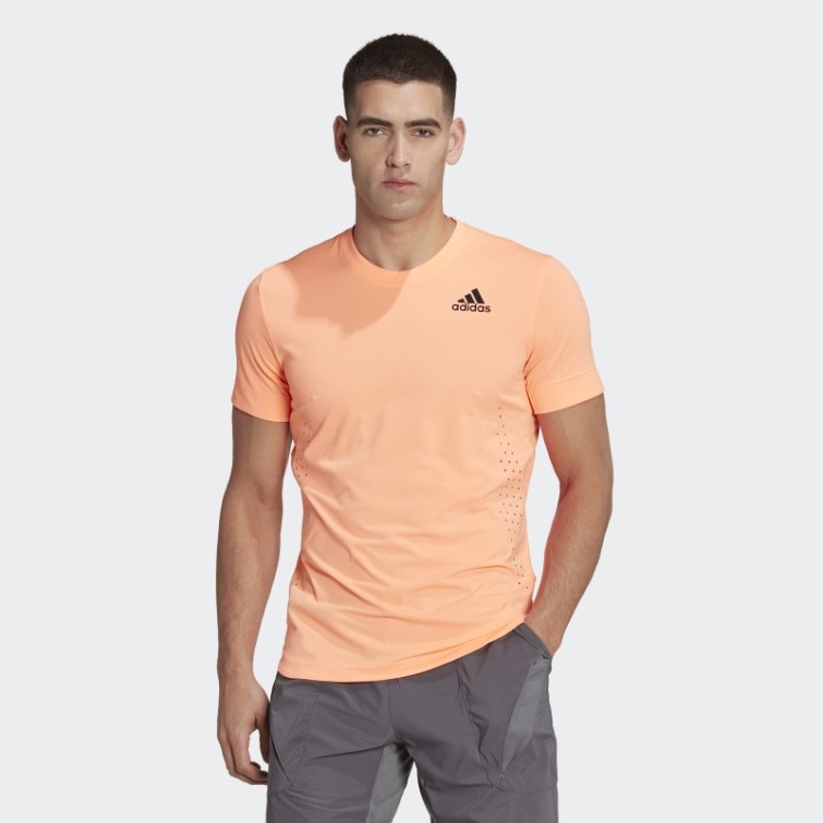 Tee Shirt New York Freelift Tennis Orange Adidas