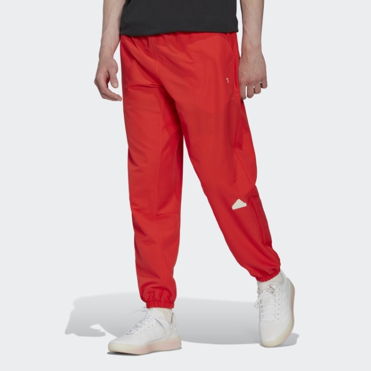 Adidas Pantalon Tissé Rouge