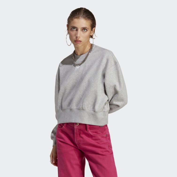 Sweat Adidas Adicolor Essentials Crew Gris Moyen