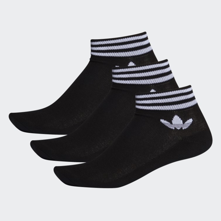 Socquettes Trèfle - 3 Paires Adidas Noir