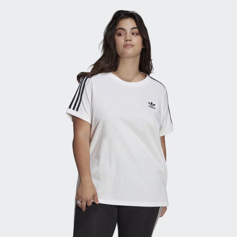 Adicolor Classics 3-stripes Tee (taille Plus) Adidas Blanc