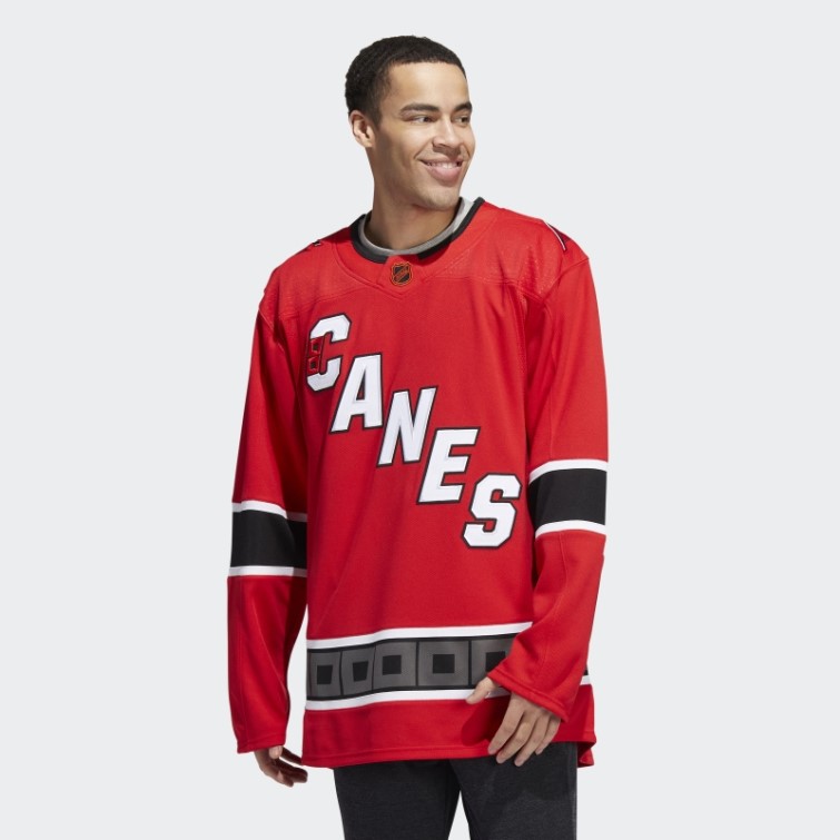 Hurricanes Authentique Reverse Retro Wordmark Maillot Adidas Rouge